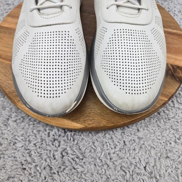Johnston & Murphy Activate U-Throat White Leather Casual Lace Up Sneaker Mens 12 - Picture 6 of 13